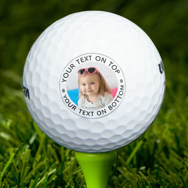 Pelotas De Golf Personalized Photo Custom Text Golf Balls (Subido por el creador)