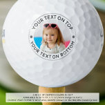 Pelotas De Golf Personalized Photo Custom Text Golf Balls<br><div class="desc">Easily create a unique, personalized golf ball with your photo and custom text for the golf enthusiast you know. PHOTO TIP: For fastest/best results, choose a photo with the subject in the middle and/or pre-crop it to a square shape BEFORE uploading. Contact the designer via Zazzle Chat or makeitaboutyoustore@gmail.com if...</div>