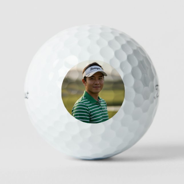 Pelotas De Golf Personalized Photo Golf Ball Tournament Favor (Anverso)