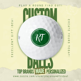 Pelotas De Golf Personalized Script Monogram Wilson Ultra Distance