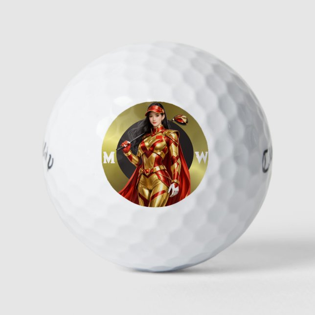 Pelotas De Golf Personalized Superhero Callaway Warbird Golf Balls (Anverso)