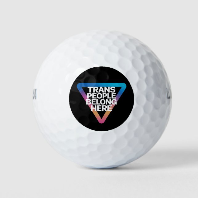 Pelotas De Golf Personas trans: Orgullo Gay respeto transexual (Anverso)