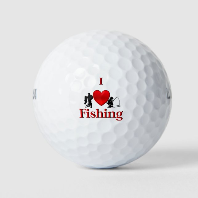 Pelotas De Golf Pesca de corazón (Anverso)