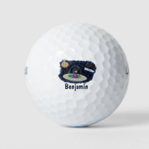 Pelotas De Golf Pescado alegre lindo del ilustracion del personali