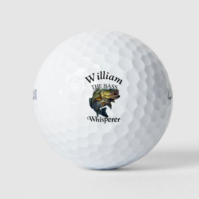 Pelotas De Golf Pescador de Bass Whisperer personalizado (Anverso)