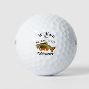 Pelotas De Golf Pescador de Brook Trout Whisperer personalizado