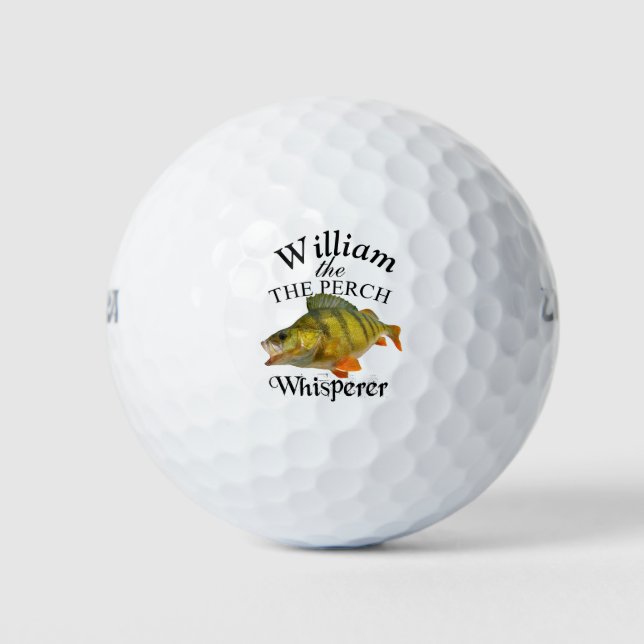 Pelotas De Golf Pescador de Perch Whisperer personalizado (Anverso)