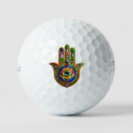 Pelotas De Golf Pétalos de flores de color Turquesa Tercer Ojo Ham