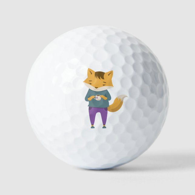 Pelotas De Golf Pezón lindo con taza de té (Anverso)