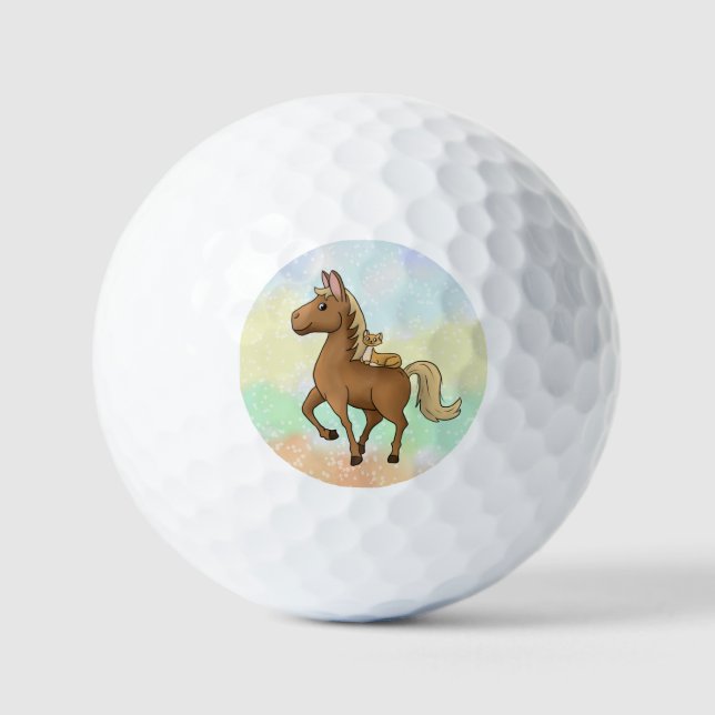 Pelotas De Golf Pferd und Katze   (Anverso)