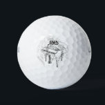 Pelotas De Golf Piano Pianist Musician Music Monogram Art<br><div class="desc">Customize with a monogram or your own text Piano Pianist Musician Music</div>