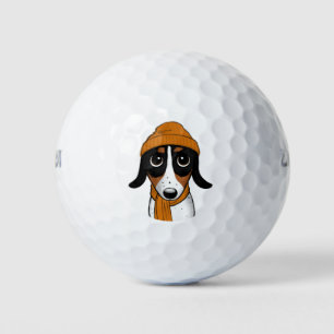 Pelotas De Golf Piebald Dachshund Cute Hipster Dog