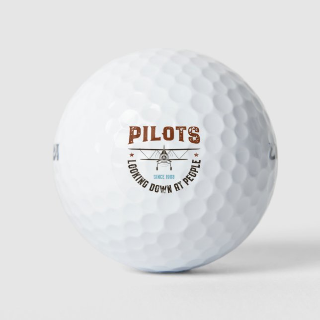 Pelotas De Golf Pilotos mirando hacia la gente (Anverso)