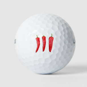 Pelotas De Golf Pimientos de chile rojos