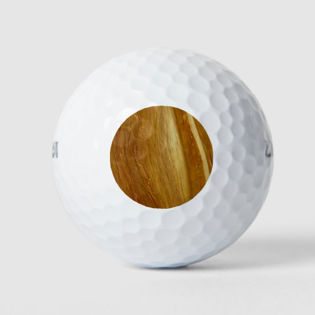 Pelotas De Golf Pine Wood II Faux Wooden Textura (Anverso)