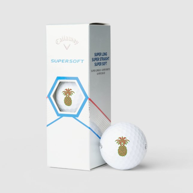 Pelotas De Golf Pineapple Callaway Golf Balls - Custom Design Gift (Embalaje)