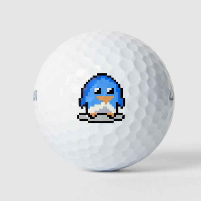 Pelotas De Golf Pingüino píxel 144p (Anverso)