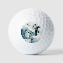 Pelotas De Golf Pingüinos acuarelas de juego