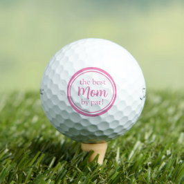 Pelotas De Golf Pink Best Mom By Par Mother's Day Golf Balls