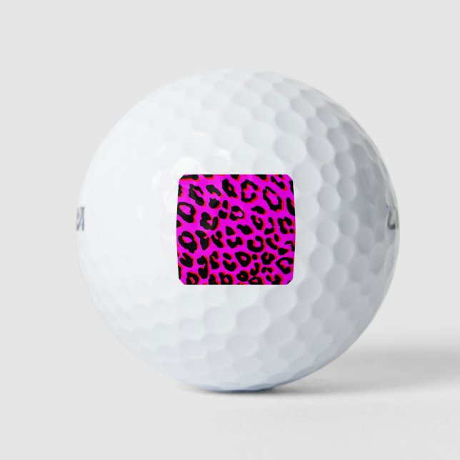 Pelotas De Golf Pink de impresión de leopardo (Anverso)