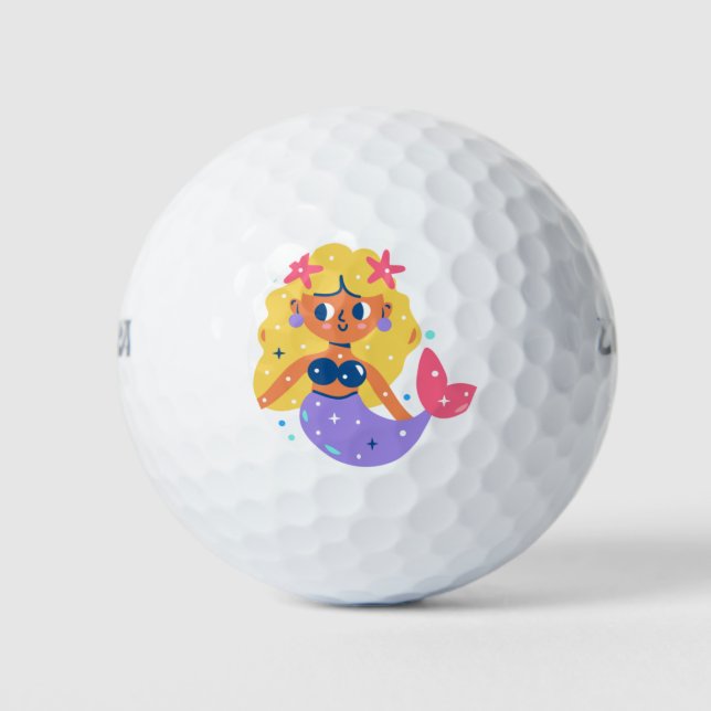 Pelotas De Golf Pink Fins mermaid (Anverso)