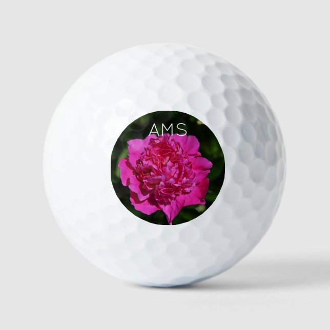 Pelotas De Golf Pink Peony Garden Flores Personales (Anverso)