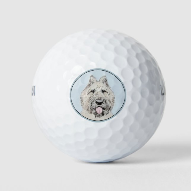 Pelotas De Golf Pintura de Bouvier des Flandres - Arte original de (Anverso)