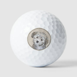 Pelotas De Golf Pintura de cachorro habanesa - Arte de perro origi