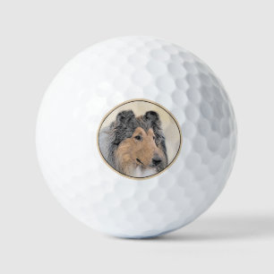 Pelotas De Golf Pintura de Collie (Rough) - Arte de Perro Original