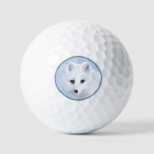 Pelotas De Golf Pintura de Fox Ártica - Arte de Vida Silvestre Ori