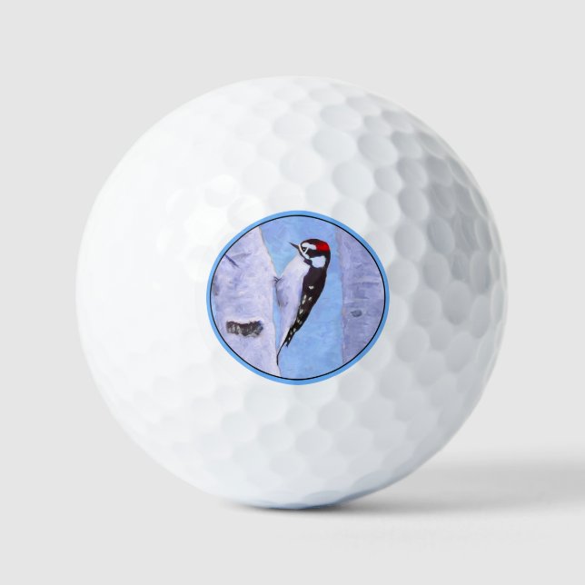 Pelotas De Golf Pintura de pájaro lechoso - Arte original de pájar (Anverso)