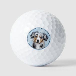 Pelotas De Golf Pintura de pastor norteamericano en miniatura - Ar