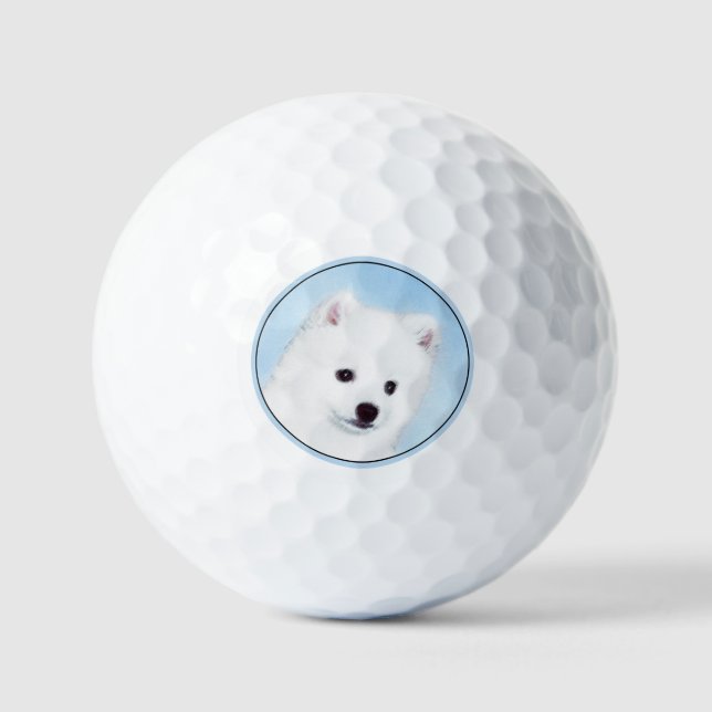 Pelotas De Golf Pintura de perro esquimal estadounidense - Arte de (Anverso)