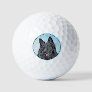 Pelotas De Golf Pintura de perro pastor belga - Arte de perro orig