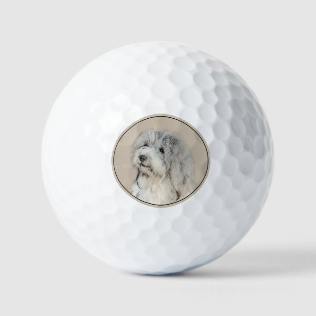 Pelotas De Golf Pintura Havanesa (Dorada Sable) - Arte Perro Origi (Anverso)
