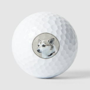 Pelotas De Golf Pintura noruega de Lundehund - Arte original del p