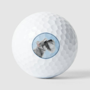 Pelotas De Golf Pintura Schnauzer (gigante, estándar) - Arte de pe