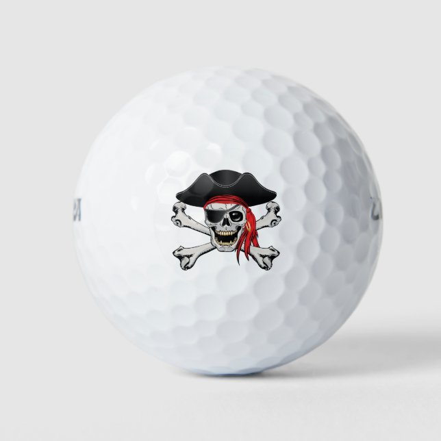 Pelotas De Golf Pirate Skull (Anverso)