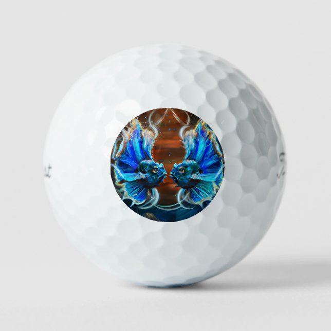 Pelotas De Golf Pisces pintados (Anverso)
