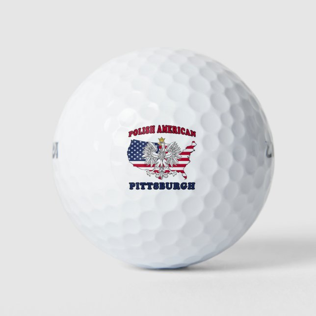 Pelotas De Golf Pittsburgh Pennsylvania Polaco (Anverso)