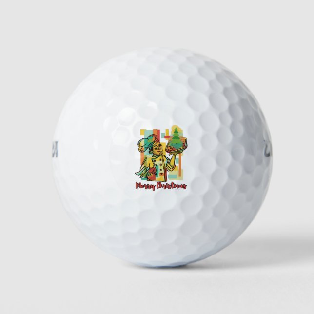 Pelotas De Golf Pizza Christmas Tree - Pizza chef Xmas greating (Anverso)