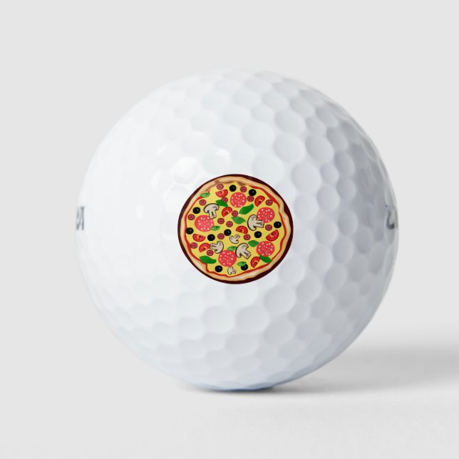 Pelotas De Golf Pizza Food Clipart Icon Pepperoni Cheese (Anverso)