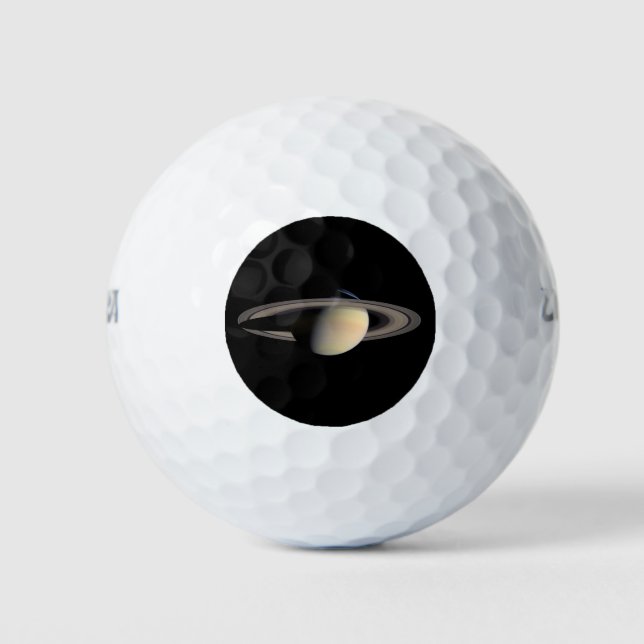 Pelotas De Golf Planta gigante de gas Saturno iluminado por Cassin (Anverso)