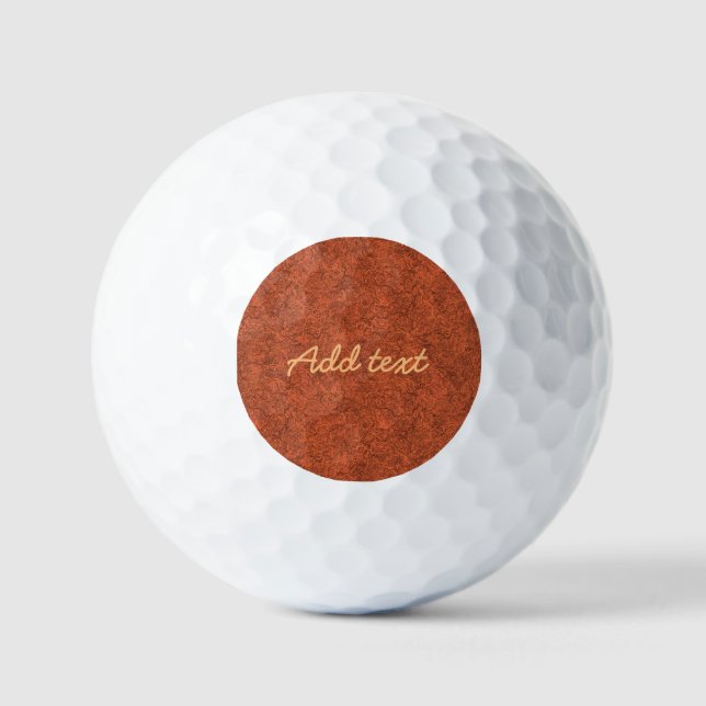 Pelotas De Golf Plantilla de naranja quemado (Anverso)