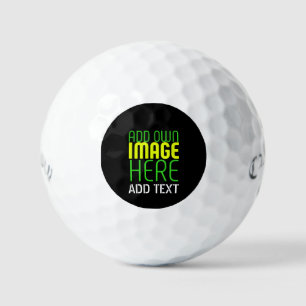 PELOTAS DE GOLF PLANTILLA DE TEXTO DE IMAGEN NEGRA SENCILLA EDITAB