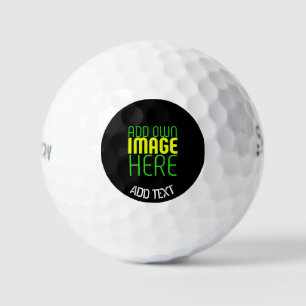 PELOTAS DE GOLF PLANTILLA DE TEXTO DE IMAGEN NEGRA SENCILLA EDITAB