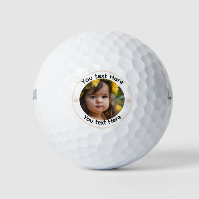 Pelotas De Golf Plantilla personalizada de creación de fotografía  (Anverso)