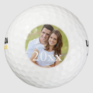 Pelotas De Golf Plantilla simple de favorita de matrimonio de foto