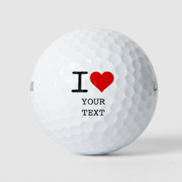Pelotas De Golf Plantilla Yo Amo Amor