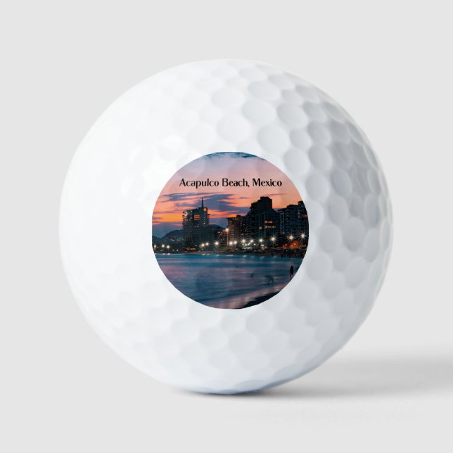 Pelotas De Golf Playa Acapulco, México (Anverso)